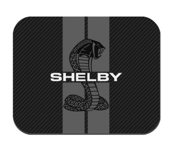 Shelby Carbon Fiber Mouse Pad- Grey Stripes