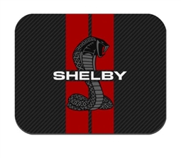 Shelby Carbon Fiber Mouse Pad- Red Stripes