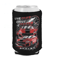 Shelby Super Snake Can Koozie - Black
