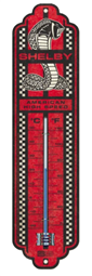 Shelby 11" Tin  Thermometer - RED