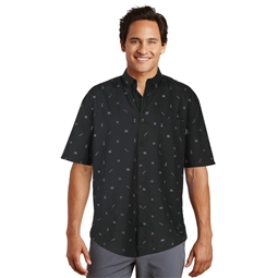 Shelby Logo Black Repeat Button-Down Shirt