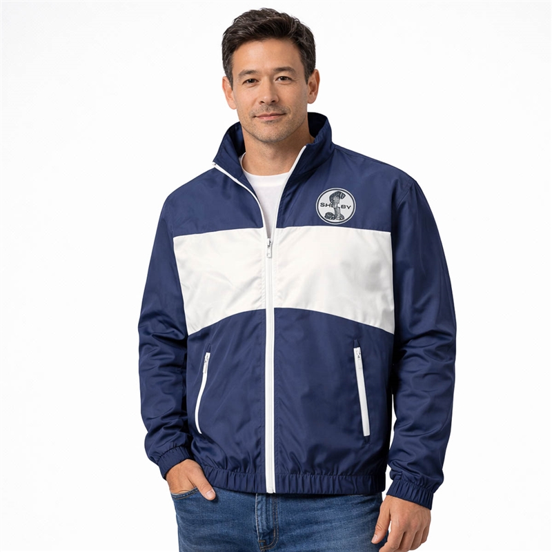 Shelby Sportiqe Lightweight Jacket- White/ Blue