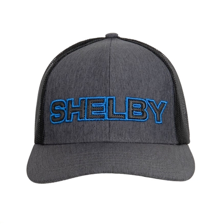 Shelby Applique Mesh Hat- Charcoal Heather/Black Mesh