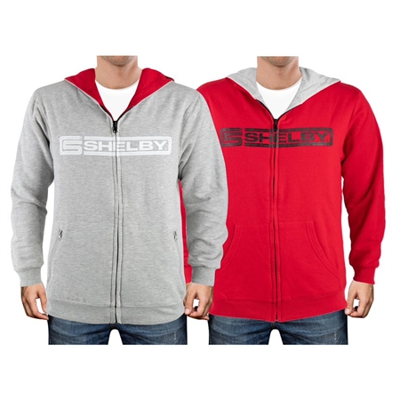 Shelby Reversible Full Zip Hoody- Red/Grey