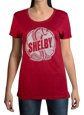 Shelby Women's Racer Circle Red T-Shirt