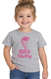 Shelby Glitter Toddler Tee - Heather Grey