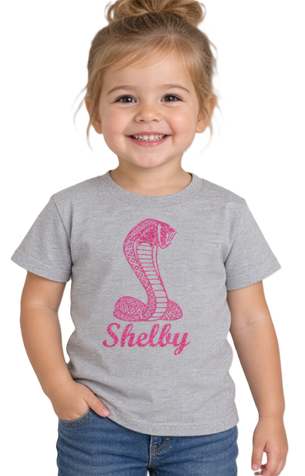 Shelby Glitter Toddler Tee - Heather Grey