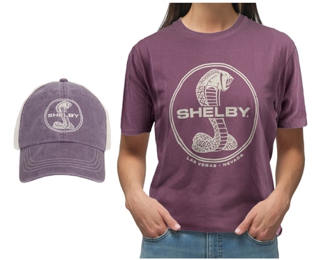 Ladies Vintage Shelby Snake Plum T-Shirt & Hat Combo