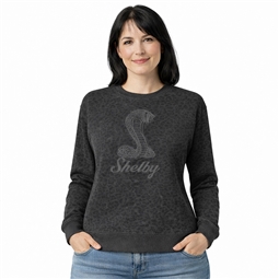Shelby Ladies Leopard Fleece- Black
