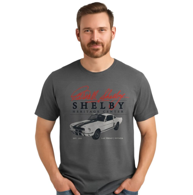 Shelby Heritage Center Tee- Grey/Asphalt