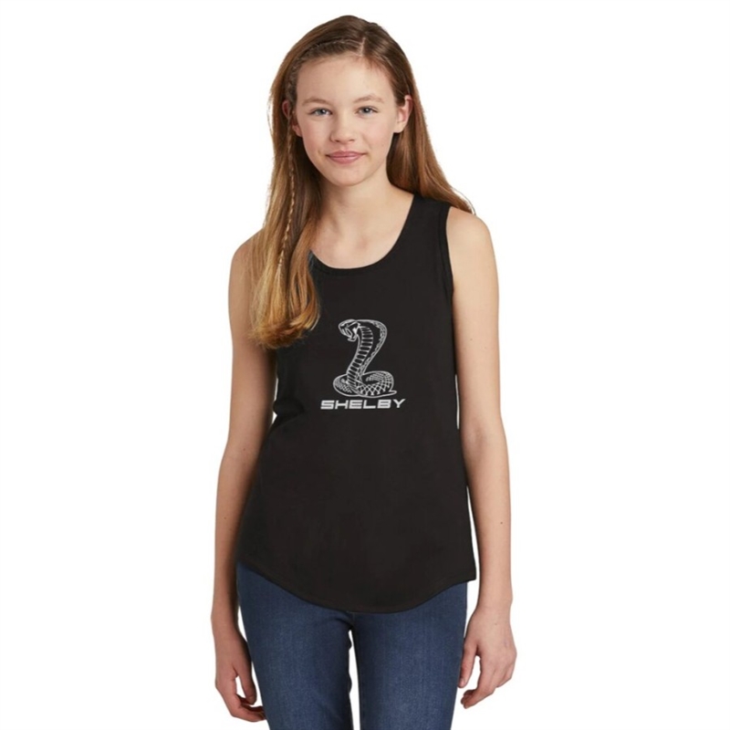 Shelby Girls Youth Relaxed Tank- Black