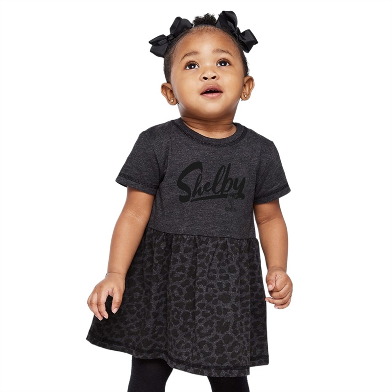 Shelby Toddler Fine Jersey Dress- Dark Grey