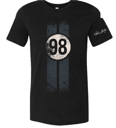 Shelby Rondel Muscle  Stripe Tee - Black Heather