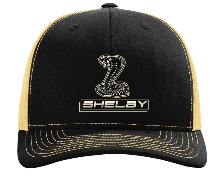 Shelby Super Snake Trucker Hat - Black/ Gold