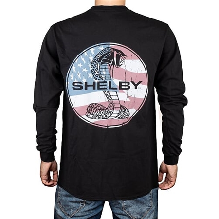 Shelby Patriotic Flag Snake Black Long Sleeve