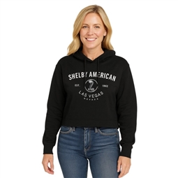 Shelby American Ladies Crop Hoody- Black
