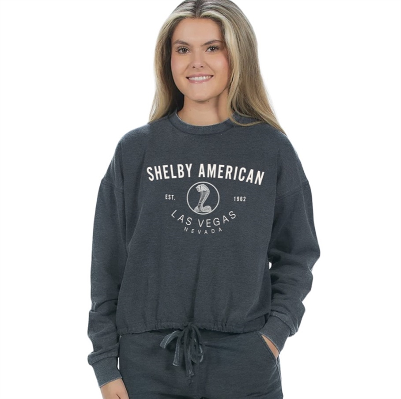 Shelby Ladies Black Drawstring Sweater