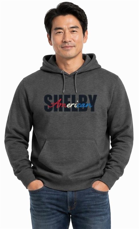 Shelby American Applique Hoody- Charcoal Heather