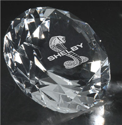 Shelby Crystal Diamond Paperweight - Clear