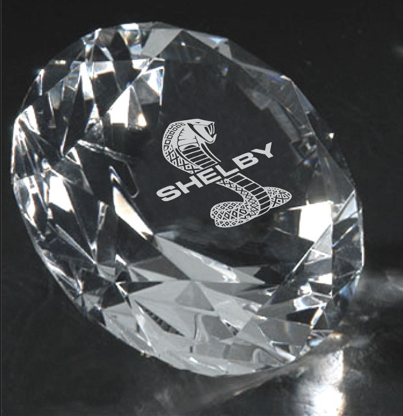 Shelby Crystal Diamond Paperweight - Clear