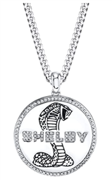 Super Snake Sterling Silver Pendant with White Sapphires