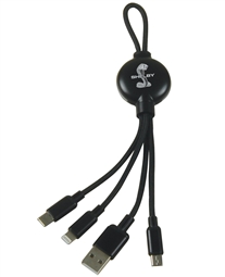 Shelby 3-IN-1 Charging Cables - Black