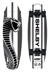 Carbon Fiber Snake Aluminum Skateboard with White Stripes