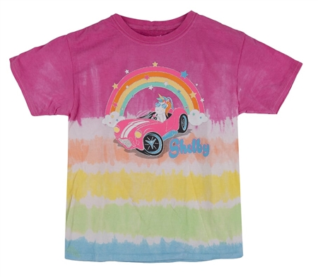 Girls Shelby Unicorn Rainbow Tie-Dye T-Shirt