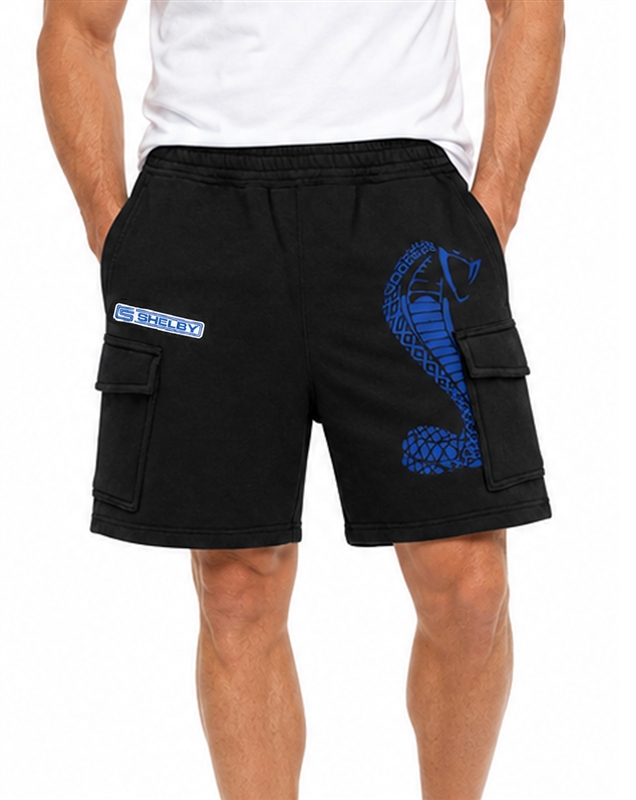 Shelby Cargo Fleece Shorts- Black