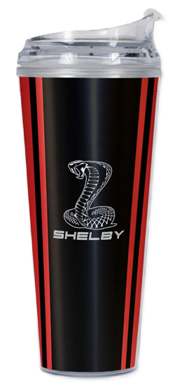 Shelby Super Snake 24oz Metallic Tumbler - Red/BLK