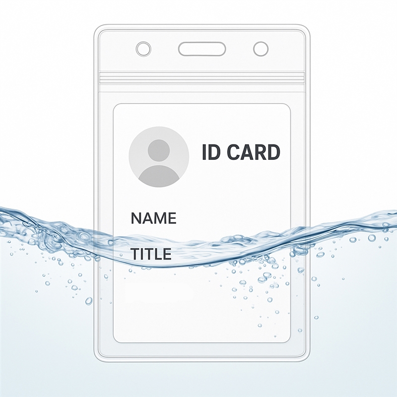 Clear ID Badge Sleeve Pouch (Does NOT include keyring)