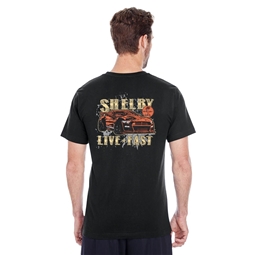 Shelby Live Fast Mustang Tee- Black