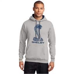 Shelby Granite Fleece Hoody- Grey/ Navy