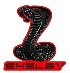 2024 Shelby Snake Sticker- Black & Red