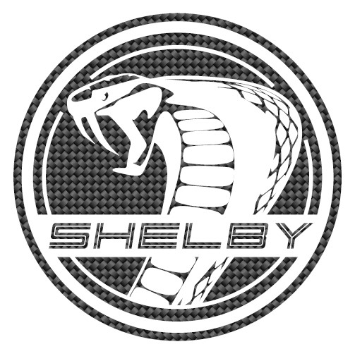Shelby 3-inch 2024 Super Snake Magnet - White & Black