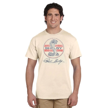 Shelby Logo Stripes Natural T-Shirt