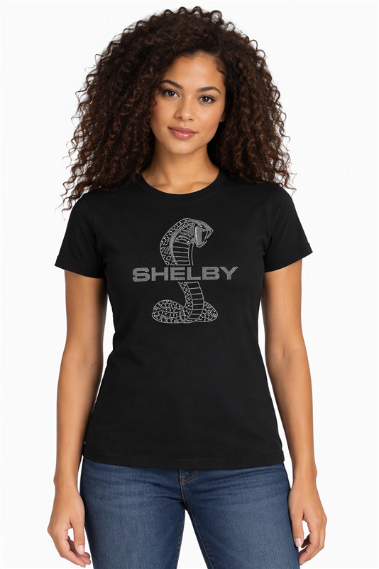 Ladies Rhinestone Bling Snake T-shirt
