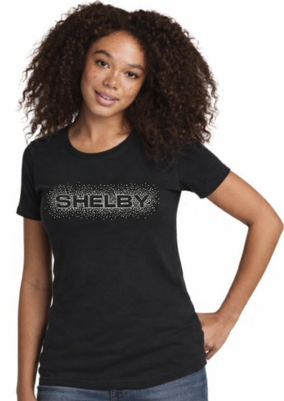 Shelby Ladies Burst Rhinestone Tee - Black