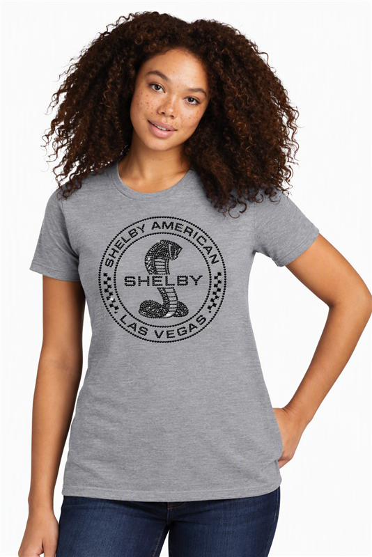 Ladies Las Vegas Bling Tee - Grey