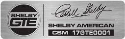 Replica  Shelby GTE Dash Plaque Wall Metal Sign