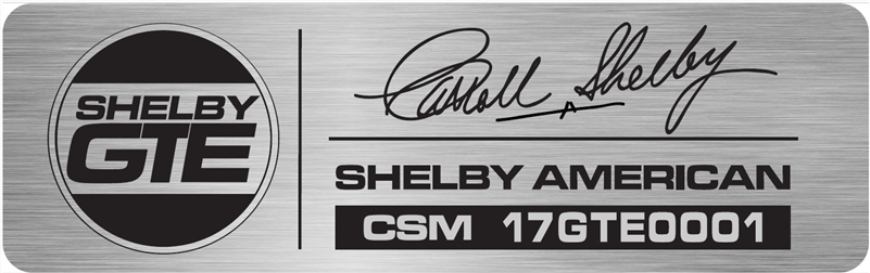 Replica  Shelby GTE Dash Plaque Wall Metal Sign