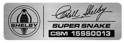 Replica  Shelby Super Snake 2015-2019 Dash Plaque Wall Metal Sign
