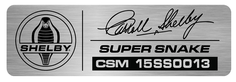 Replica  Shelby Super Snake 2015-2019 Dash Plaque Wall Metal Sign