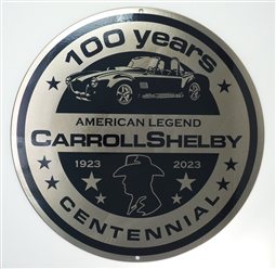 Shelby 100YRS Centennial Round Metal Sign