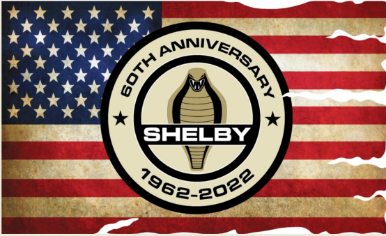 Shelby American 60th Flag Metal Sign