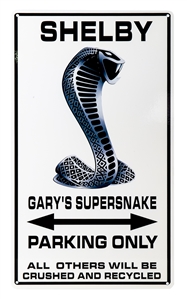 Custom Shelby Parking Only Metal Sign
