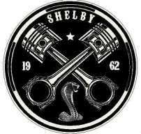Vintage Shelby Round Piston  Round Metal Sign