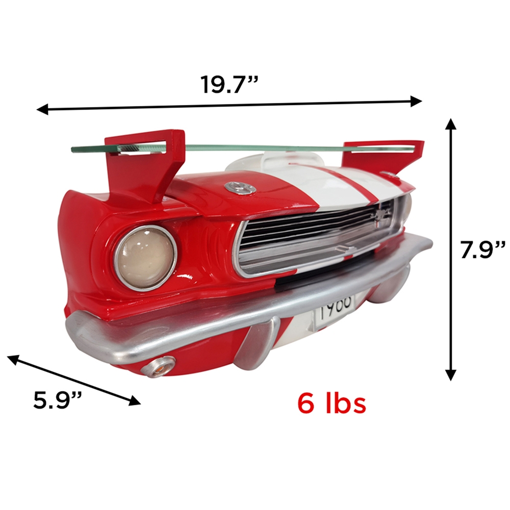 1966 Shelby Red GT350 3D Wall Shelf