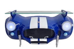 Shelby Cobra 427 3D Wall Shelf - Blue w/ white stripes