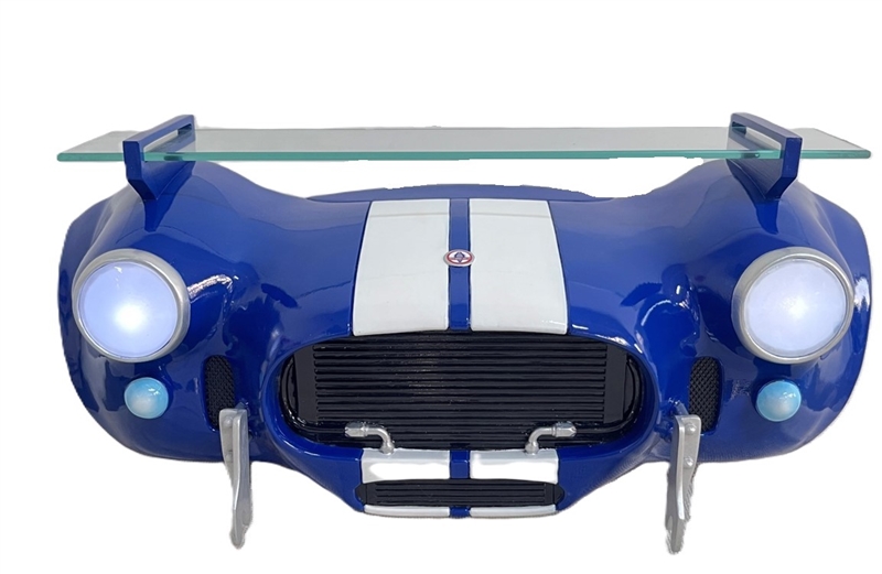 Shelby Cobra 427 3D Wall Shelf - Blue w/ white stripes